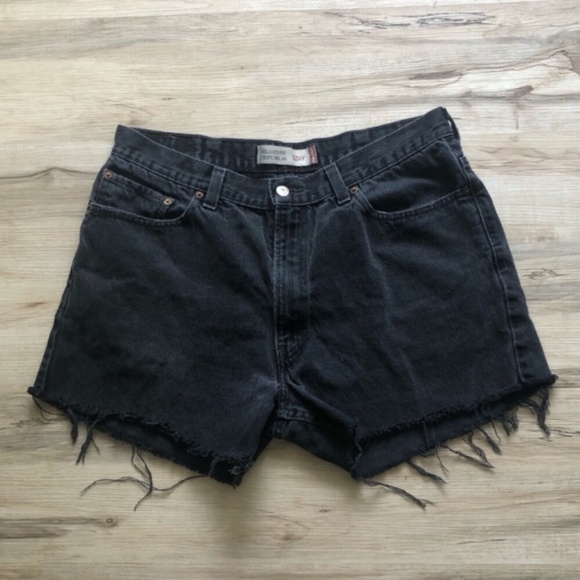 Levi's Women's Dark Denim Jean Shorts - Picture 1 of 6